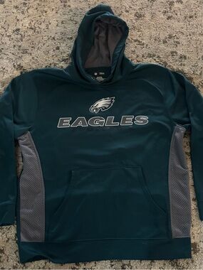 Philadelphia Eagles Hoodie with Team Logo - Midnight Green & Gray